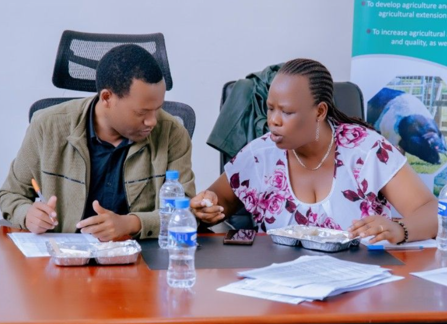 RABP-CMP and BIOCAP Project Leads at RAB participating in Cassava Sensory Evaluation